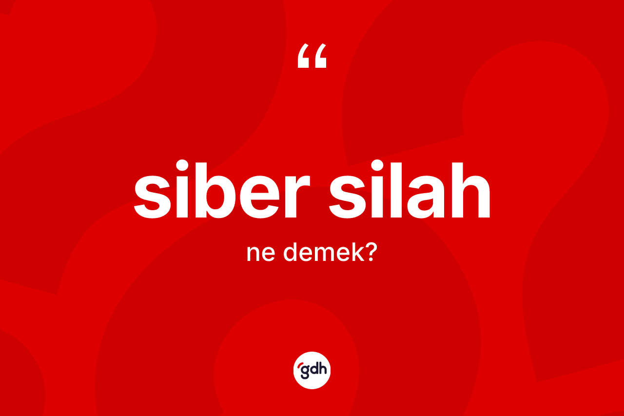 Siber silah kelimesi ne demek? Siber silahın kısaca tanımı nedir?