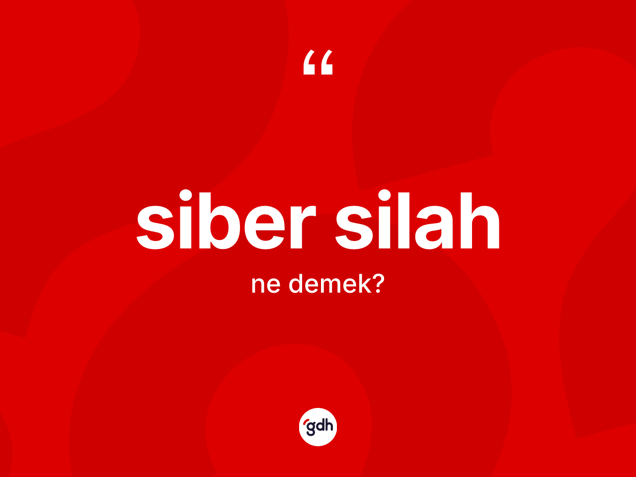 Siber silah kelimesi ne demek? Siber silahın kısaca tanımı nedir?