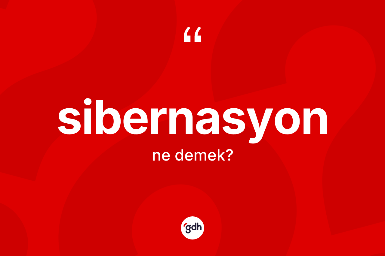 Sibernasyon kelimesinin tanımı nedir?