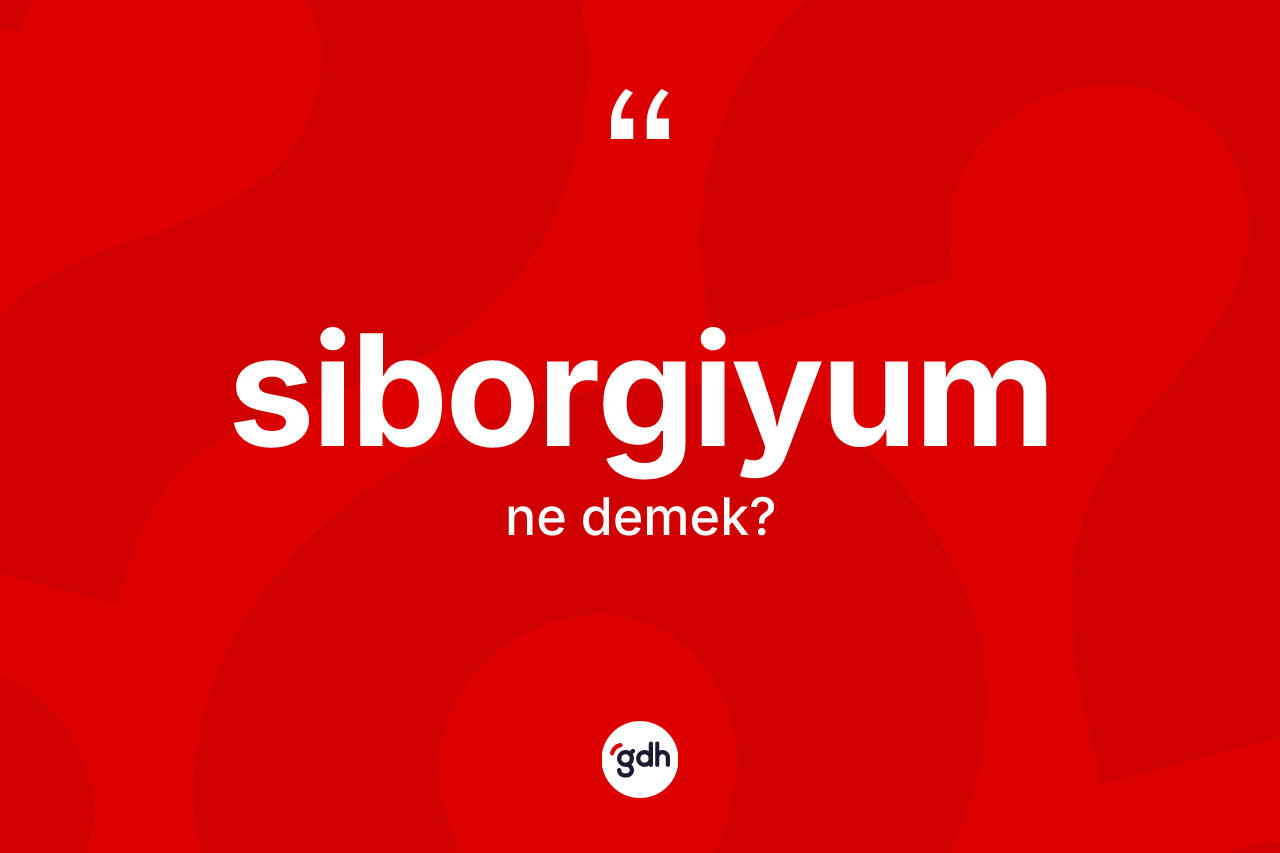 Siborgiyum kelimesinin sözlükteki tanımı nedir?