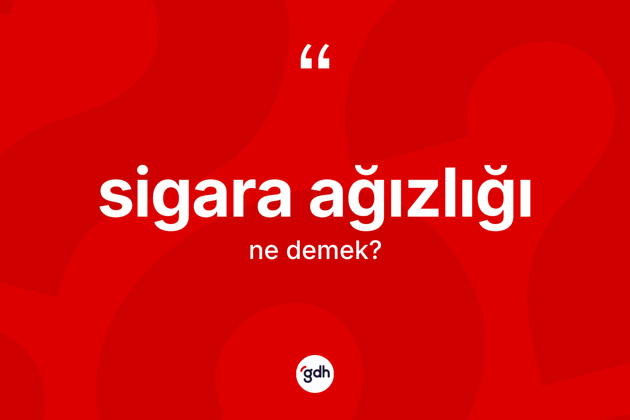 Sigara ağızlığı kelimesinin anlamı nedir? Sigara ağızlığının sözlükteki anlamı nedir?
