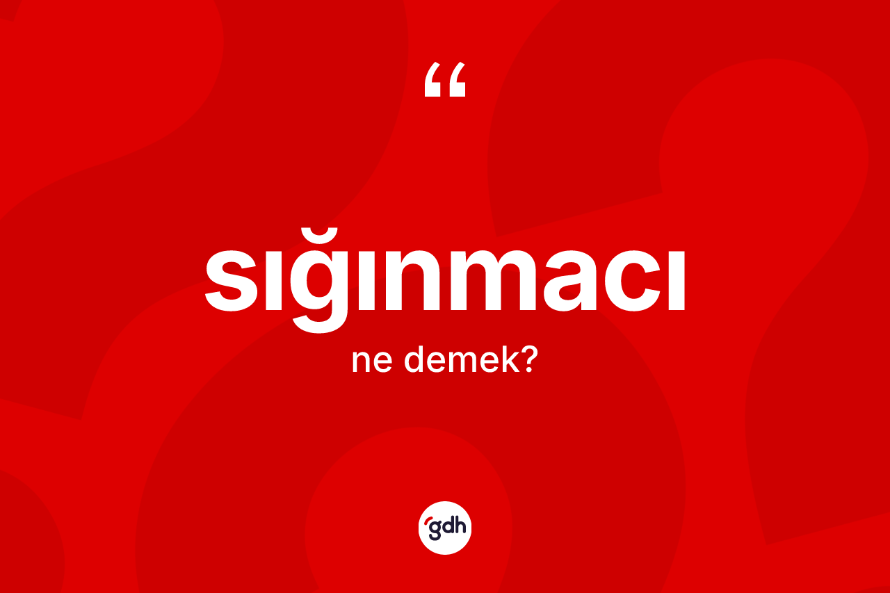 Sığınmacı kelimesinin anlamı nedir? Sığınmacının TDK'ya göre anlamı nedir?