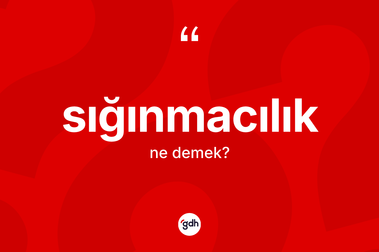 Sığınmacılık ne anlama gelir? Sığınmacılık kelimesinin TDK'ya göre açıklaması nedir?
