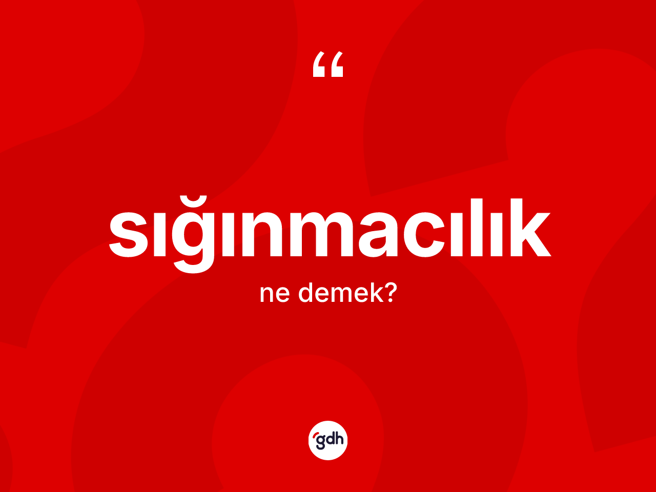 Sığınmacılık ne anlama gelir? Sığınmacılık kelimesinin TDK'ya göre açıklaması nedir?