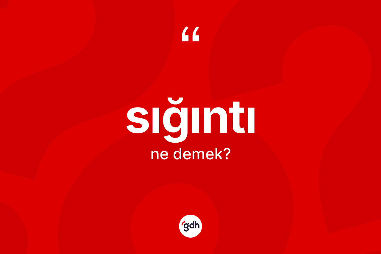 Sığıntı kelimesi nedir? Sığıntının sözlükteki anlamı nedir?