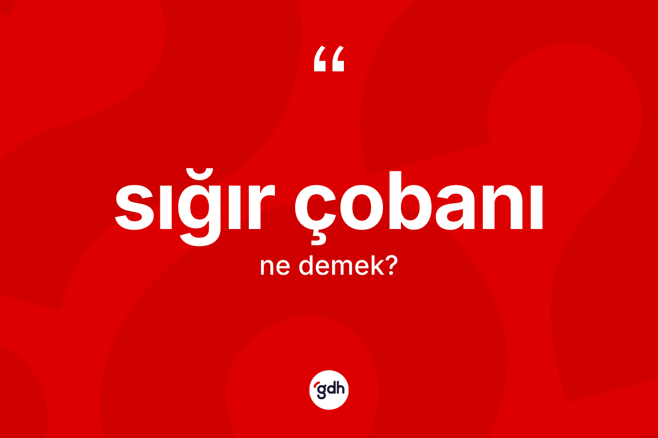Sığır çobanı kelimesinin tanımı nedir? Sığır çobanı kelimesinin kaç farklı anlamı var?