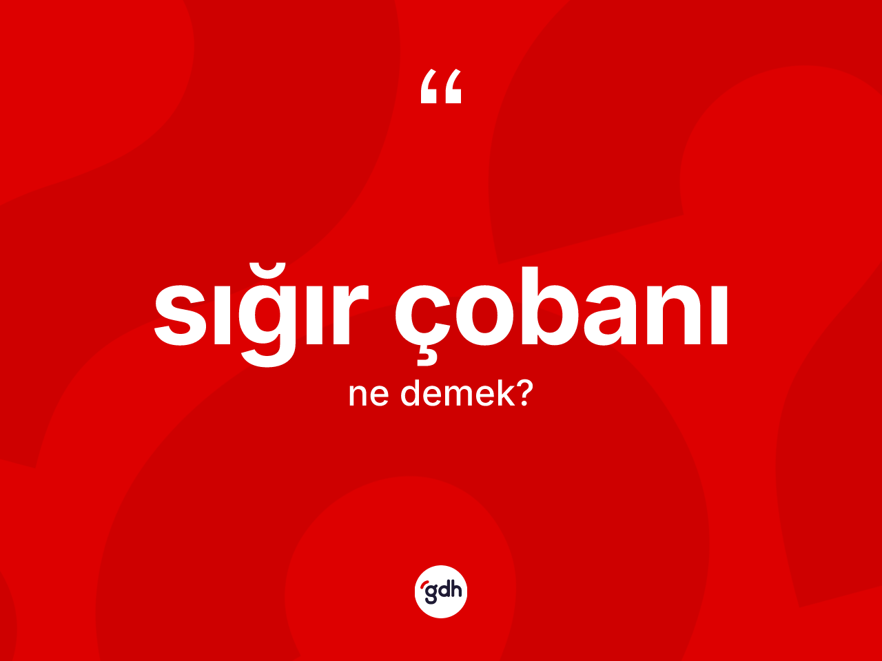 Sığır çobanı kelimesinin tanımı nedir? Sığır çobanı kelimesinin kaç farklı anlamı var?