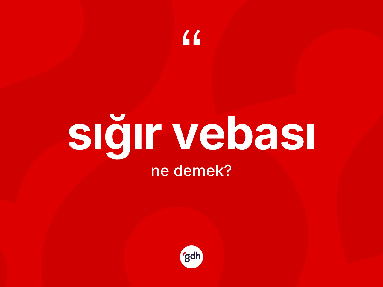 Sığır vebası ne anlama gelir? Sığır vebası kelimesinin özellikleri nelerdir?