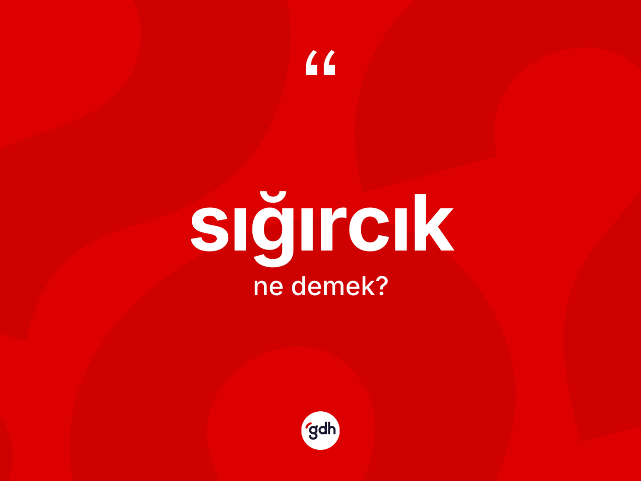 Sığırcık kelimesinin anlamı nedir? Sığırcığın TDK'ya göre anlamı nedir?