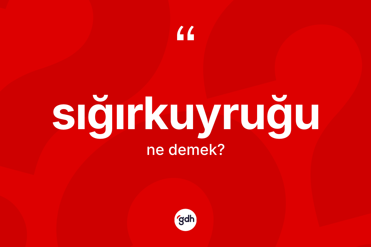 Sığırkuyruğu kelimesi ne demek? Sığırkuyruğunun sözlükteki anlamı nedir?