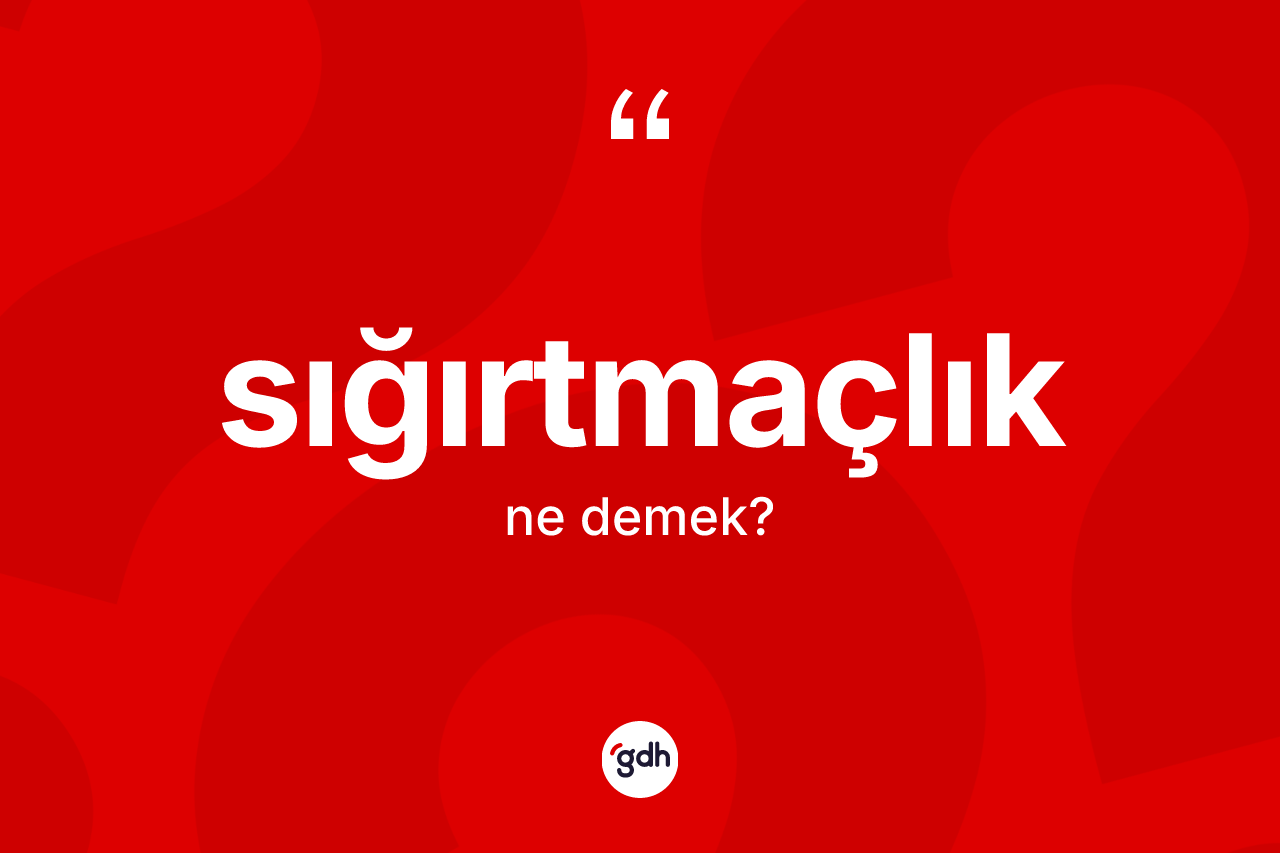 Sığırtmaçlık kelimesinin anlamı nedir? Sığırtmaçlığın TDK'ya göre anlamı nedir?