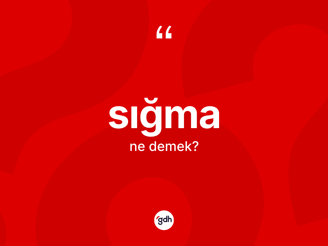 Sığma kelimesi ne anlama gelir? Sığmanın TDK'ya göre anlamı nedir?