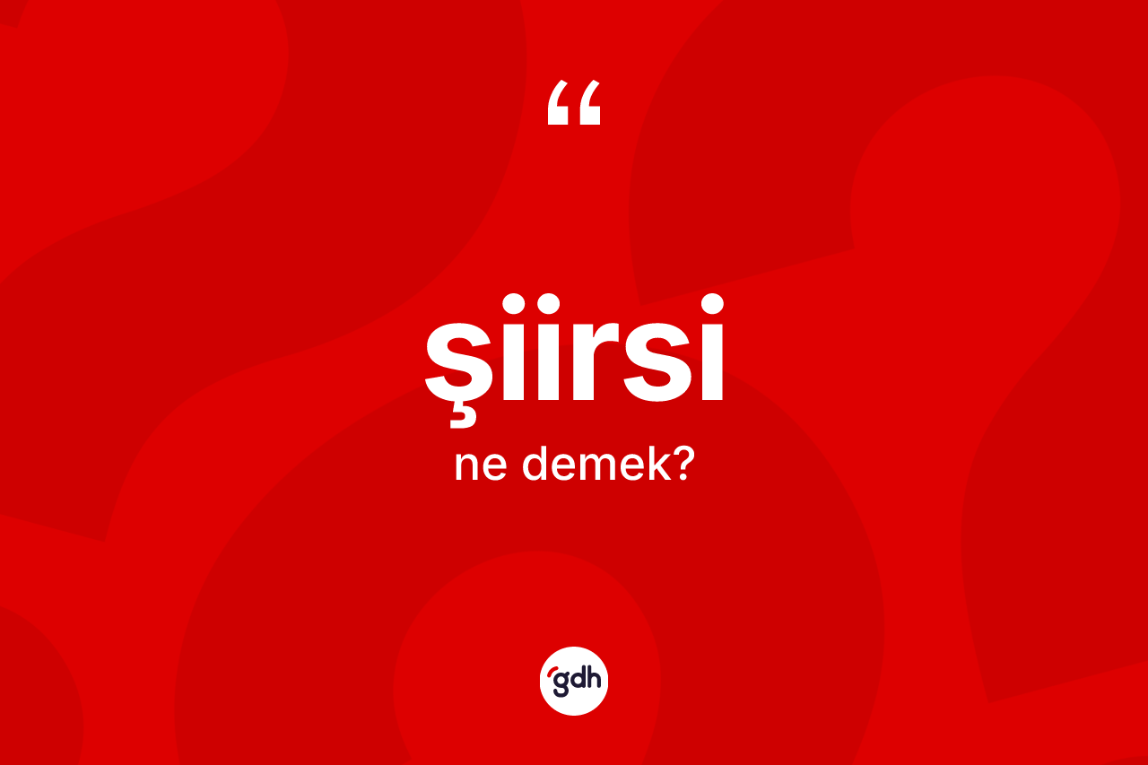 Şiirsi nedir? Şiirsinin halk arasındaki kullanımı nasıldır?