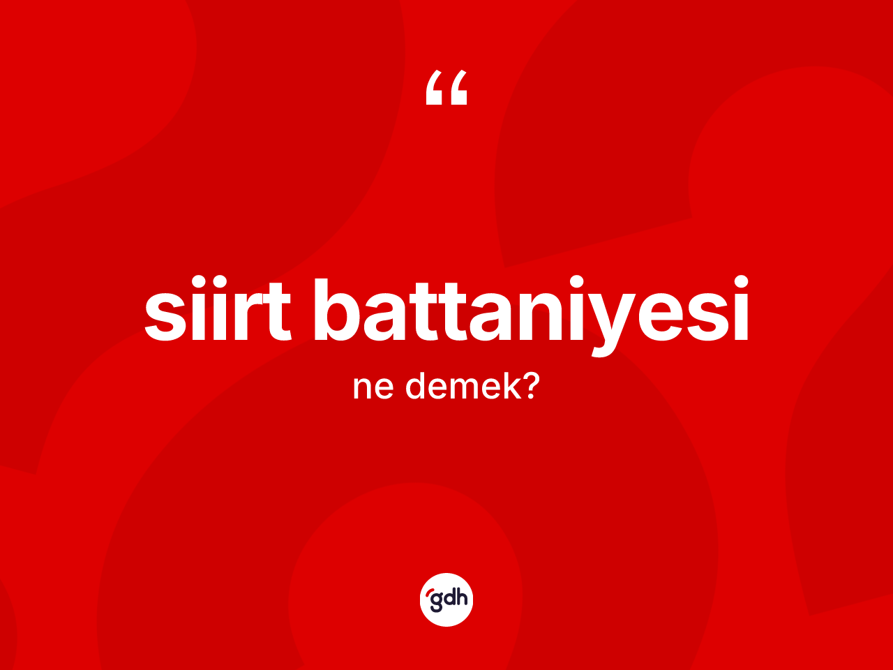 Siirt battaniyesi kelimesi ne demek? Siirt battaniyesi kelimesinin TDK anlamı nedir?