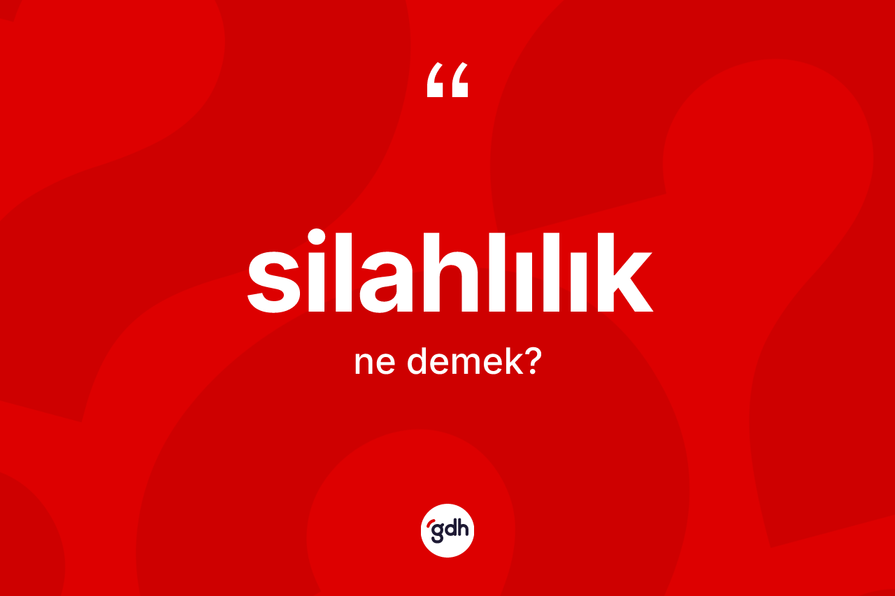 Silahlılık kelimesi nedir?