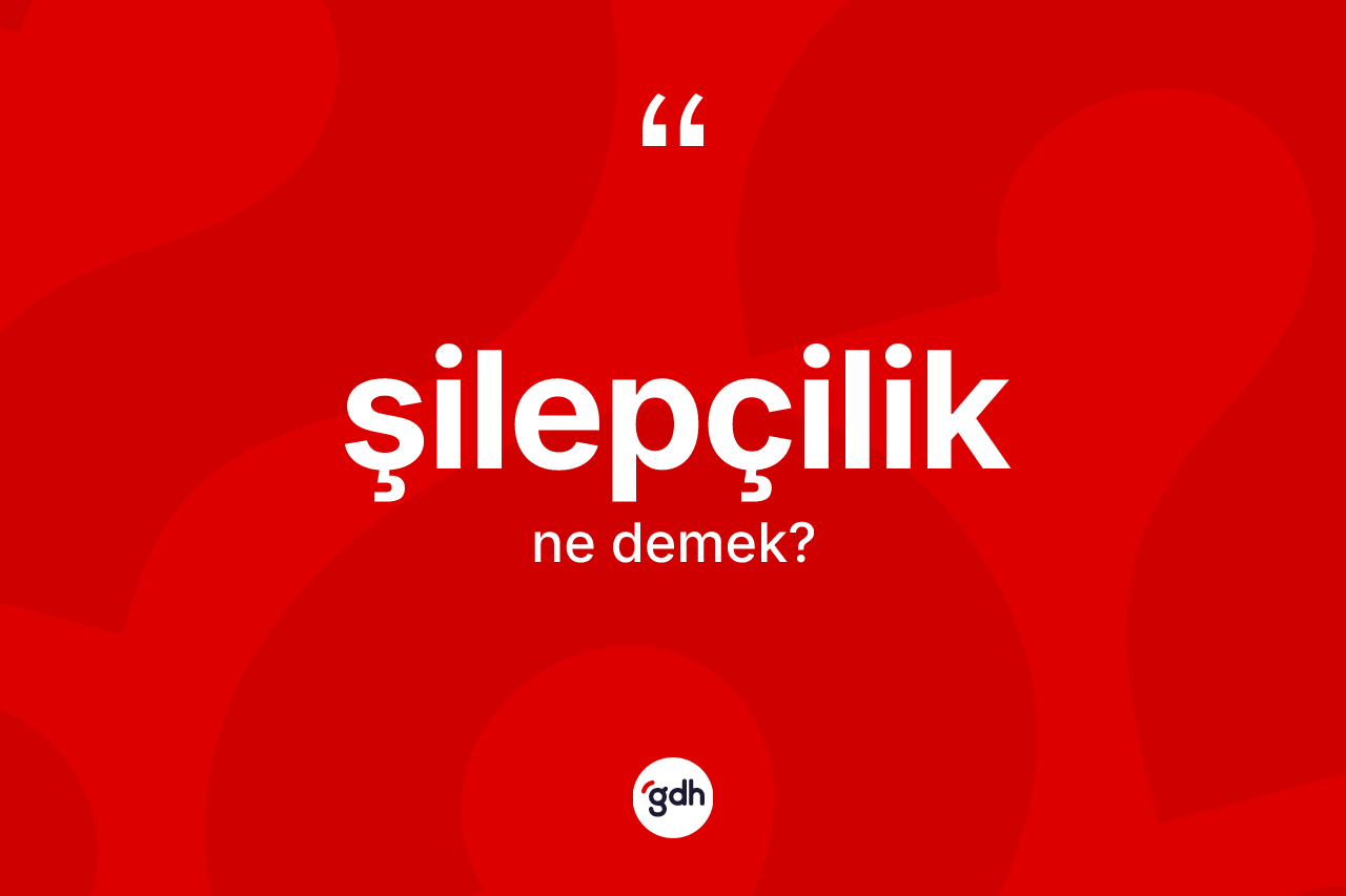 Şilepçilik kelimesinin anlamı nedir?