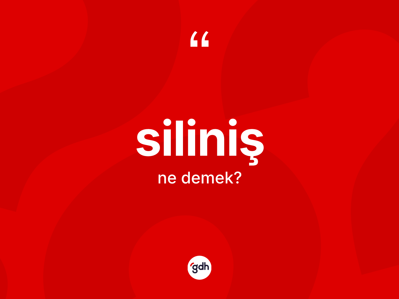 Siliniş kelimesinin anlamı nedir? Silinişin TDK'ya göre anlamı nedir?