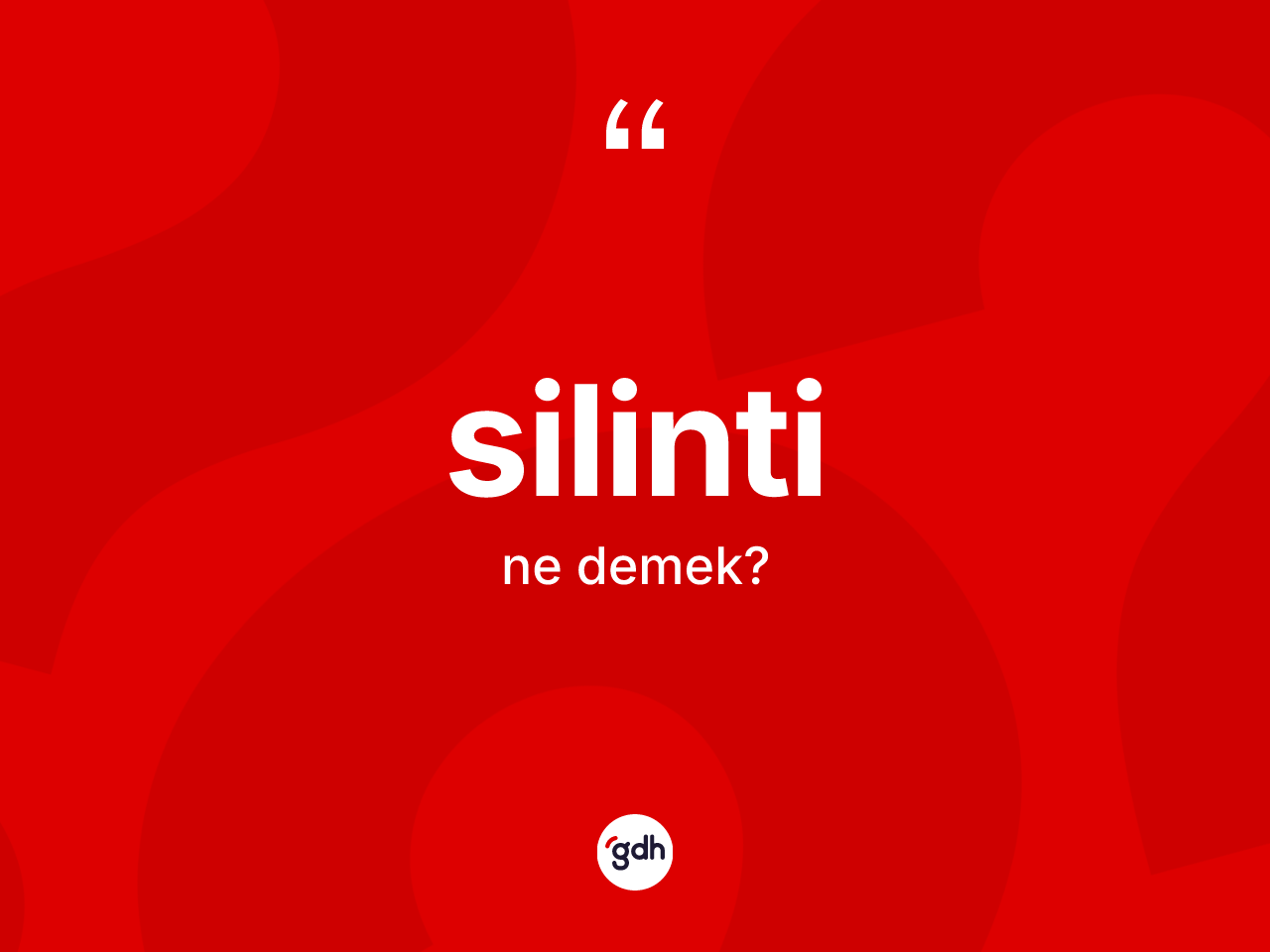 Silinti kelimesinin sözlükteki tanımı nedir? Silinti kelimesinin TDK'ya göre açıklaması nedir?