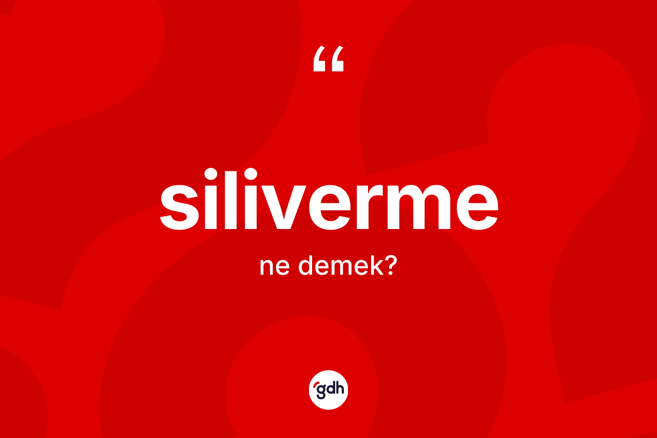 Siliverme kelimesinin anlamı nedir? Silivermenin TDK'ya göre anlamı nedir?