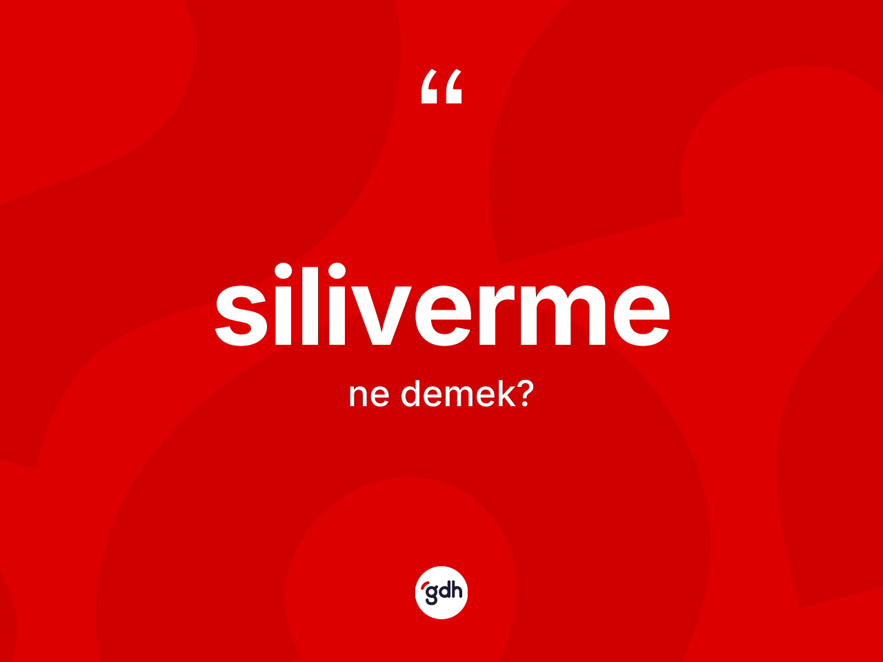 Siliverme kelimesinin anlamı nedir? Silivermenin TDK'ya göre anlamı nedir?