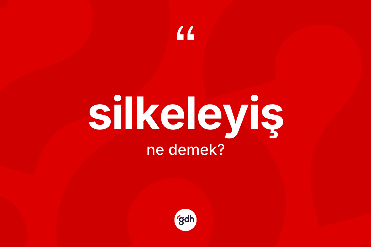 Silkeleyiş kelimesinin tanımı nedir? Silkeleyişin TDK'ya göre anlamı nedir?