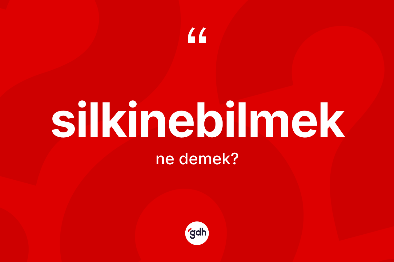 Silkinebilmek kelimesinin tanımı nedir? Silkinebilmeğin kısaca tanımı nedir?