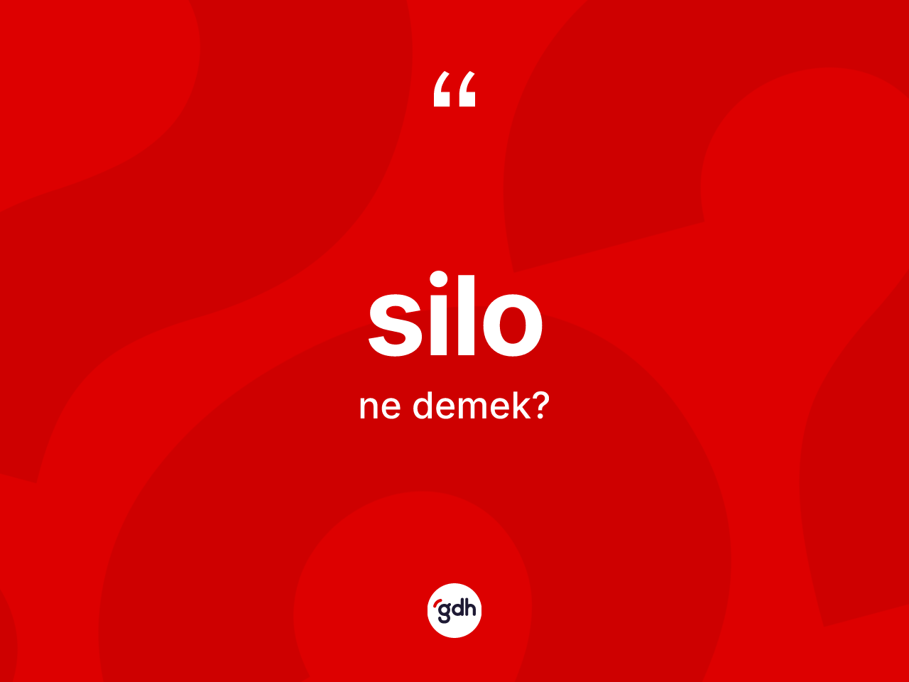 Silo kelimesinin sözlükteki tanımı nedir? Silo kelimesinin TDK anlamı nedir?