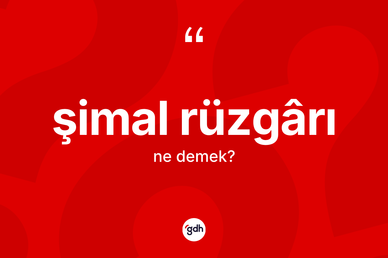 Şimal rüzgârı kelimesinin tanımı nedir? Şimal rüzgârının TDK'ya göre anlamı nedir?