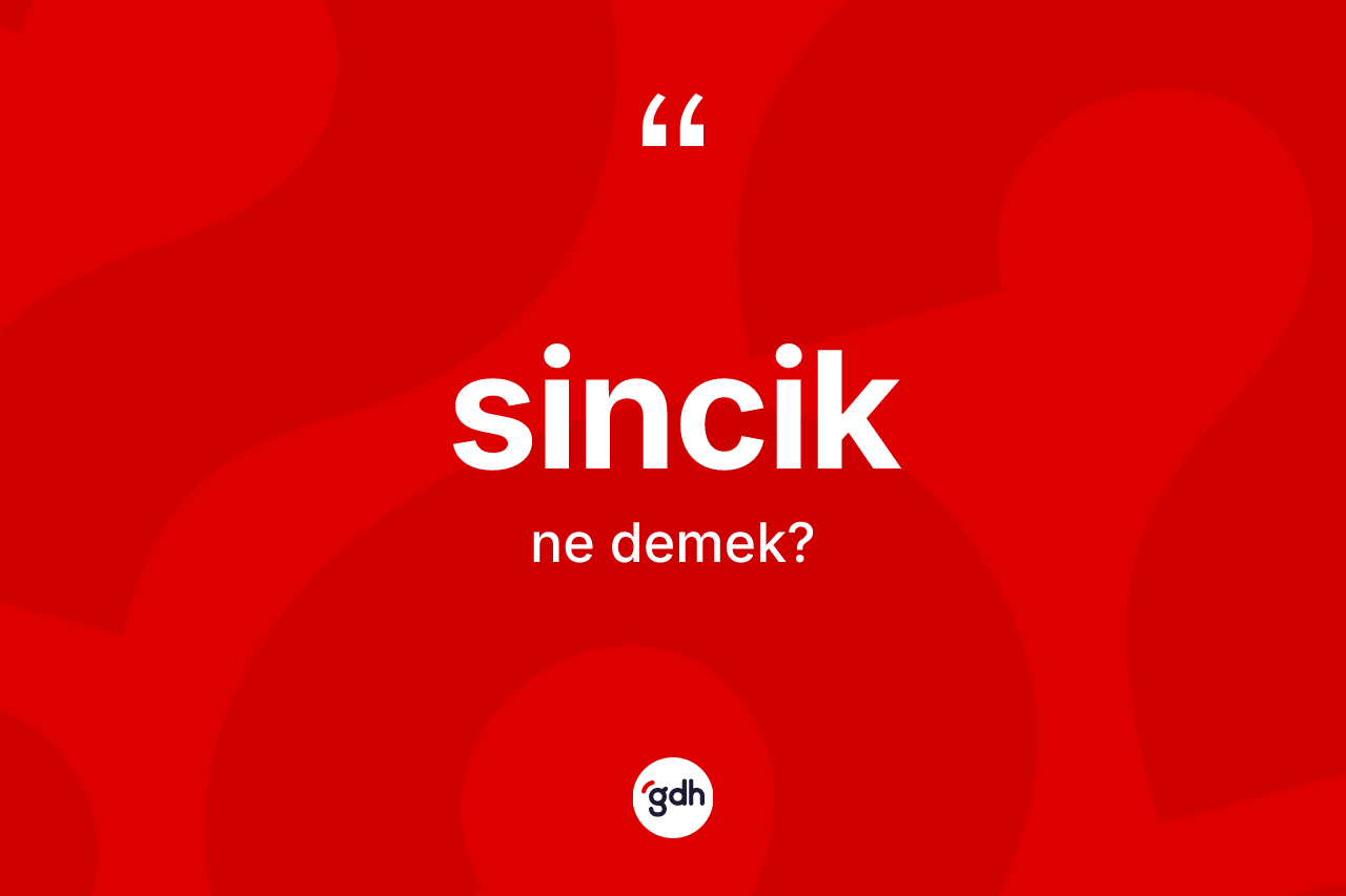 Sincik kelimesinin anlamı nedir? Sincik kelimesinin TDK anlamı nedir?