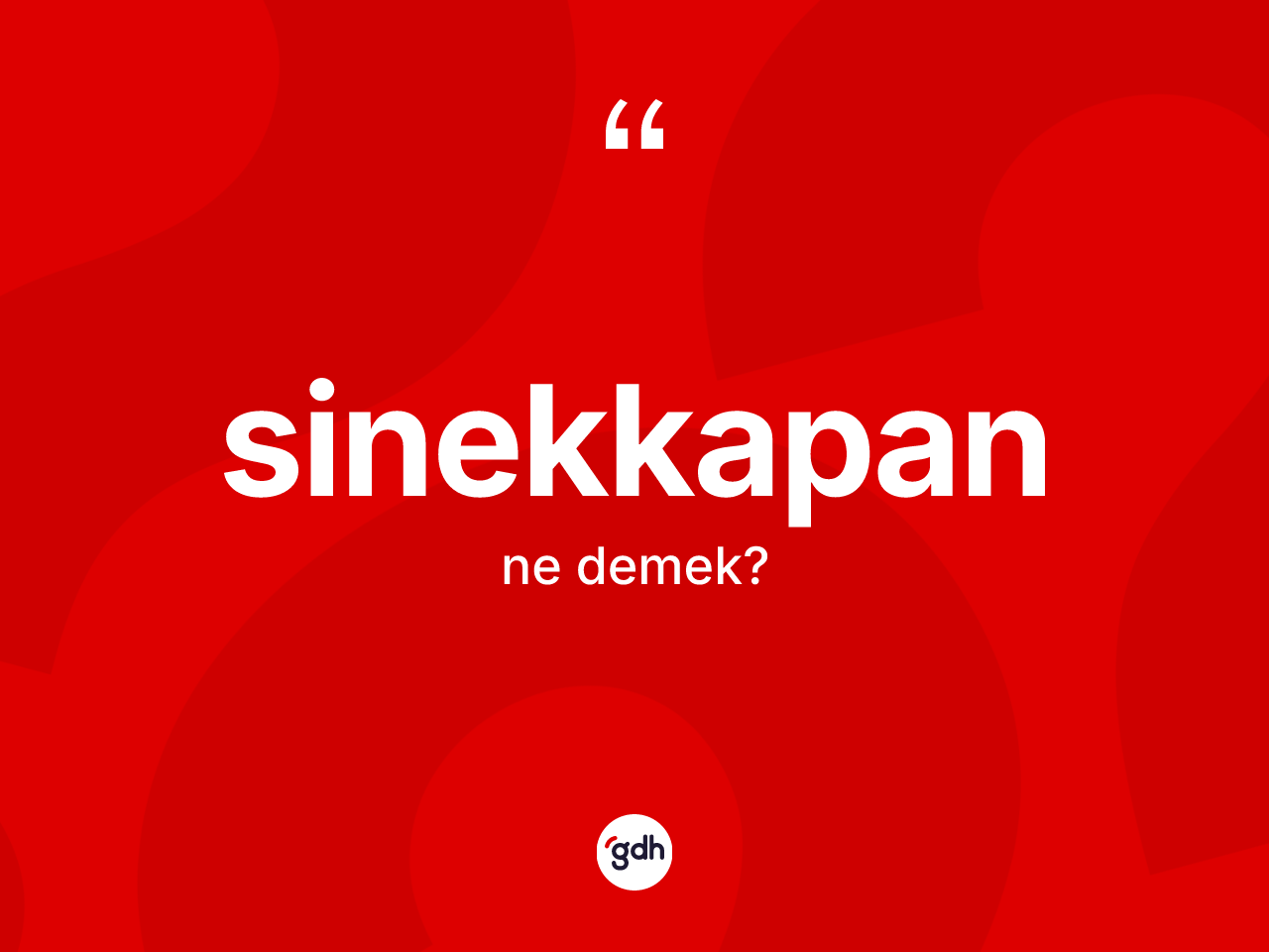 Sinekkapan kelimesi nedir? Sinekkapanın TDK'ya göre anlamı nedir?