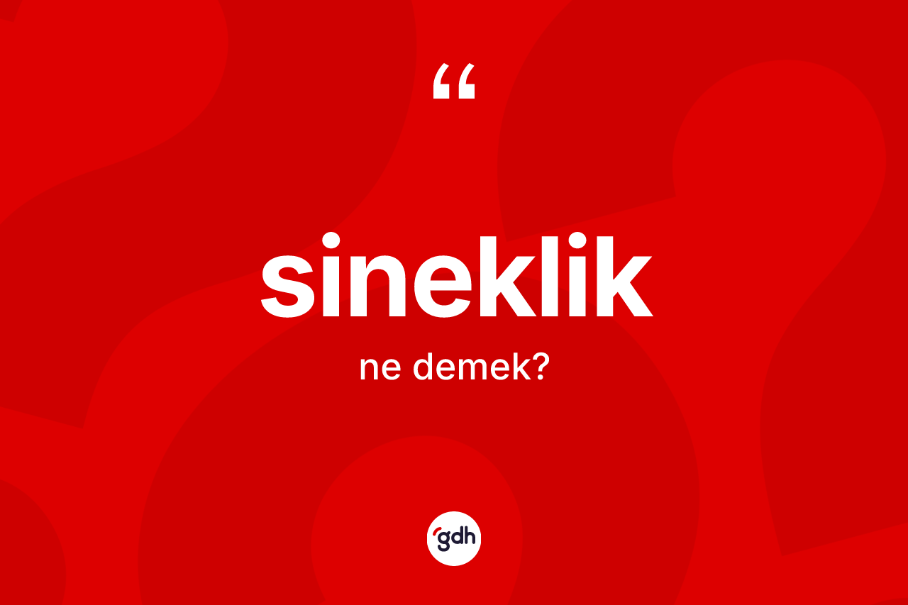 Sineklik kelimesi ne demek?