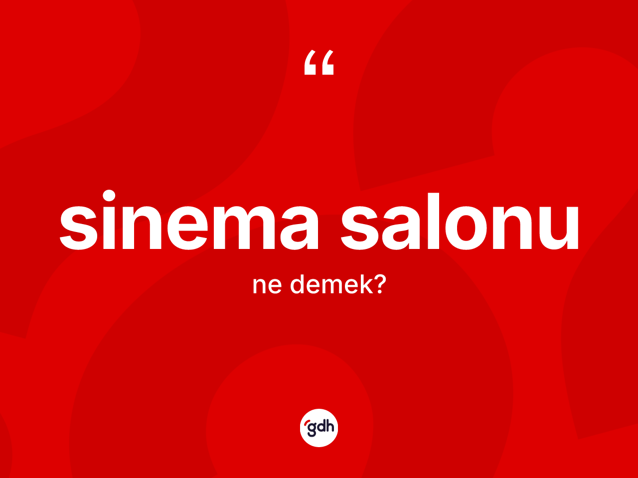 Sinema salonu ne demek? Sinema salonunun kısaca tanımı nedir?
