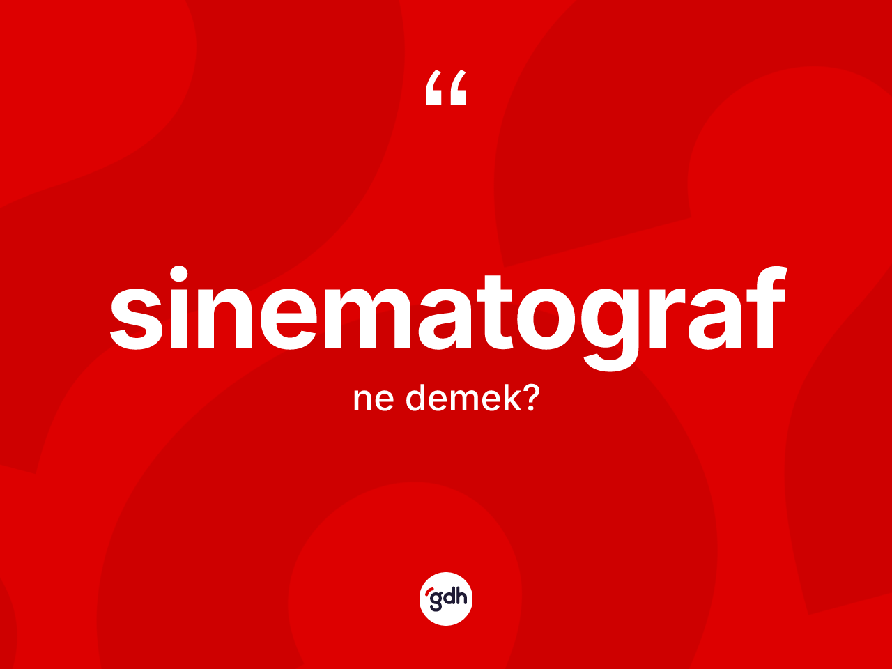 Sinematograf nedir? Sinematografın TDK'ya göre anlamı nedir?