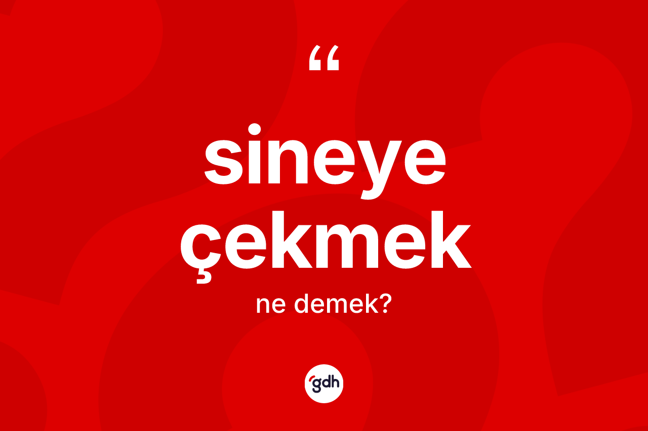 Sineye çekmek ifadesi ne demek?