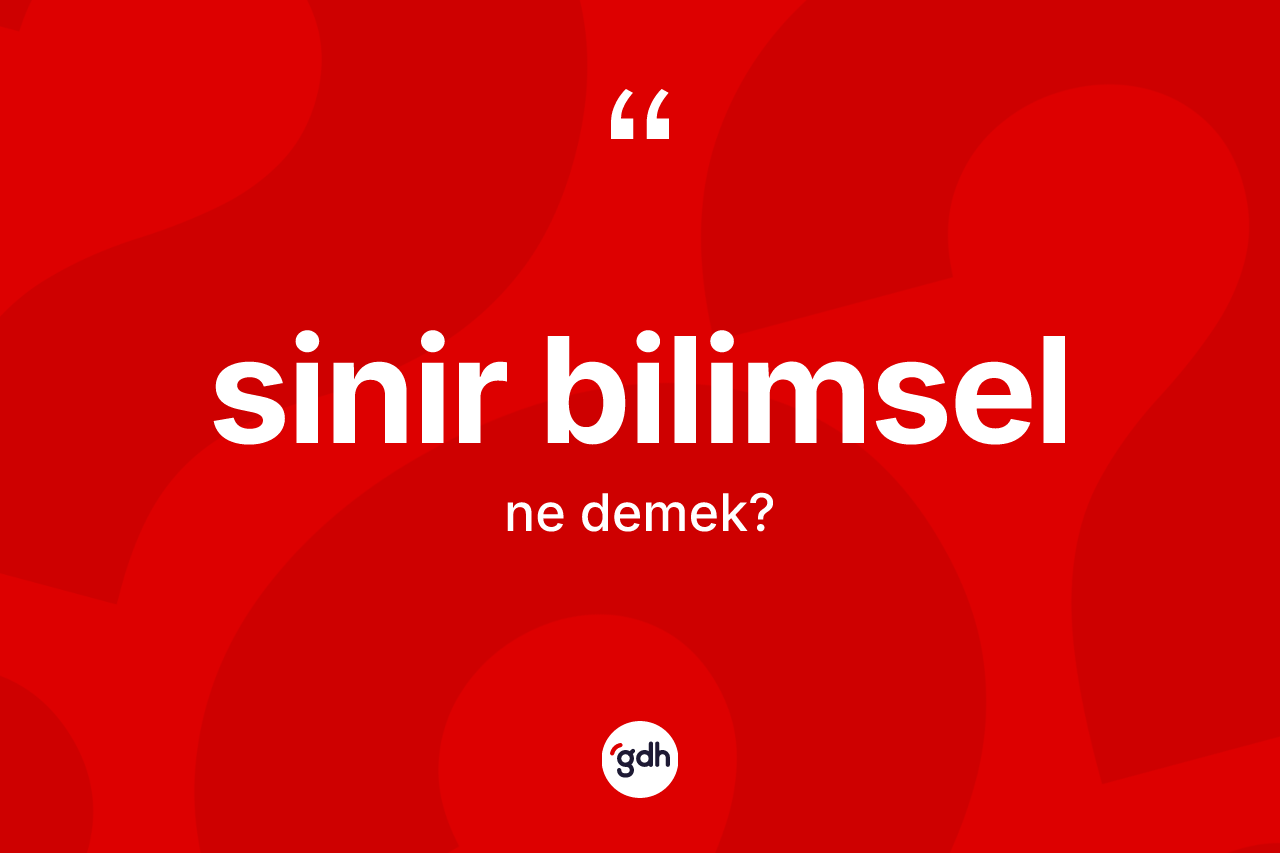 Sinir bilimsel kelimesi ne anlama gelir? Sinir bilimselin TDK'ya göre anlamı nedir?