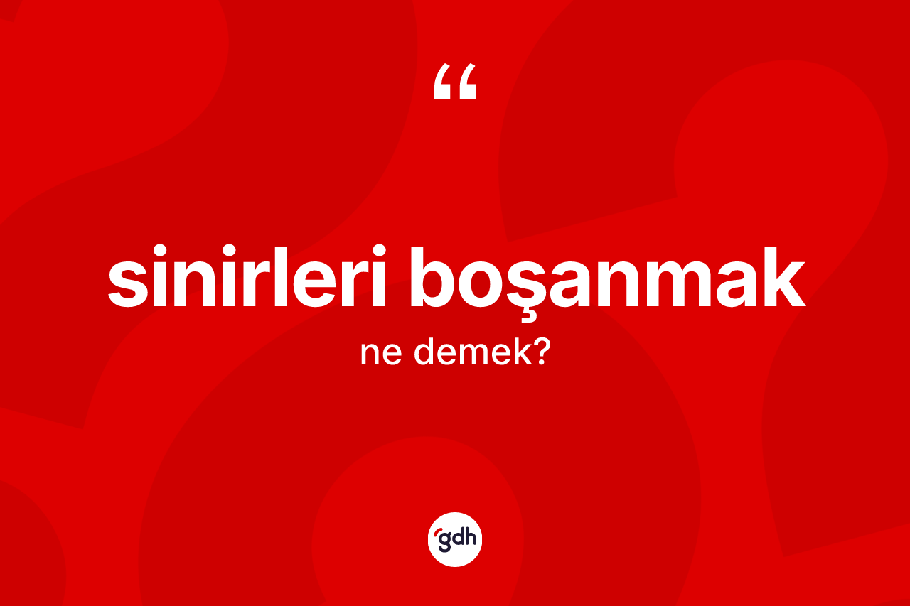 Sinirleri boşanmak ifadesinin tanımı nedir? Sinirleri boşanmak ifadesinin TDK'ya göre açıklaması nedir?
