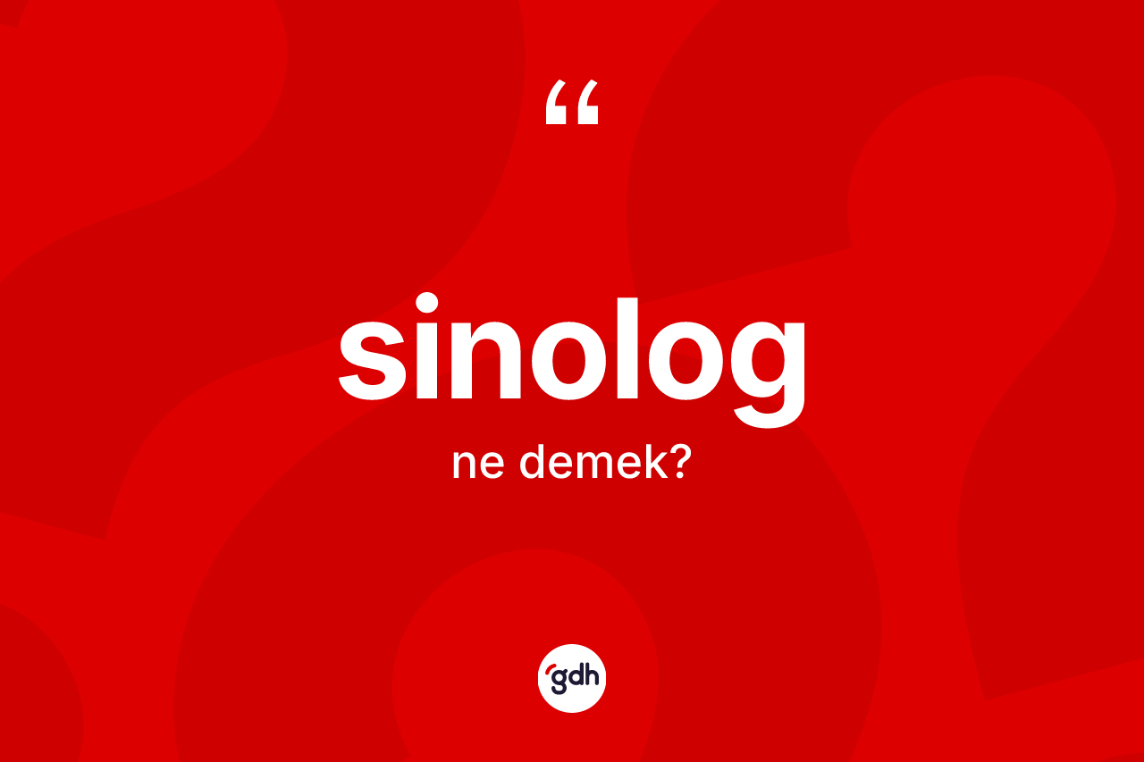 Sinolog kelimesinin sözlükteki tanımı nedir?