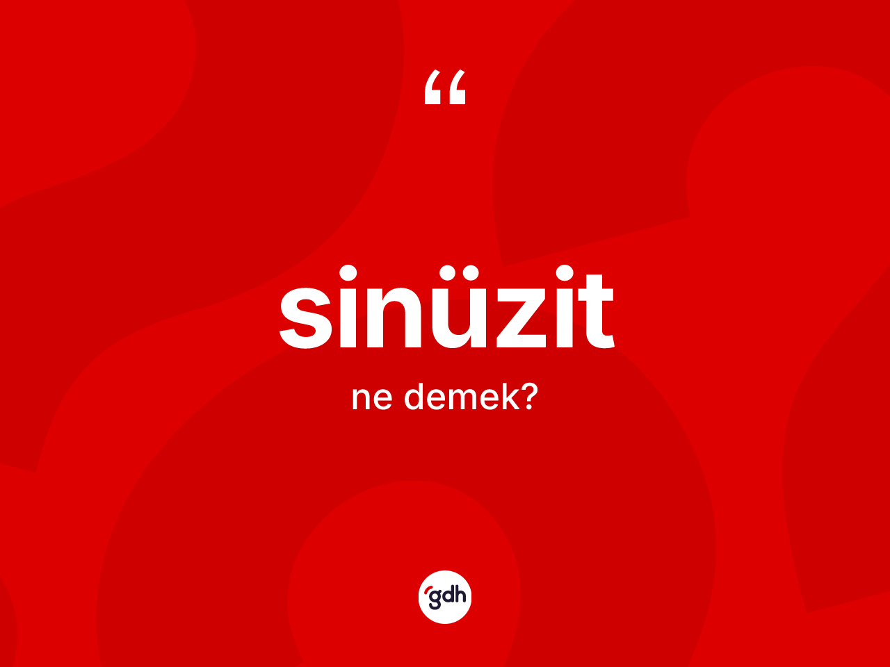 Sinüzit kelimesinin anlamı nedir? Sinüzitin sözlükteki anlamı nedir?