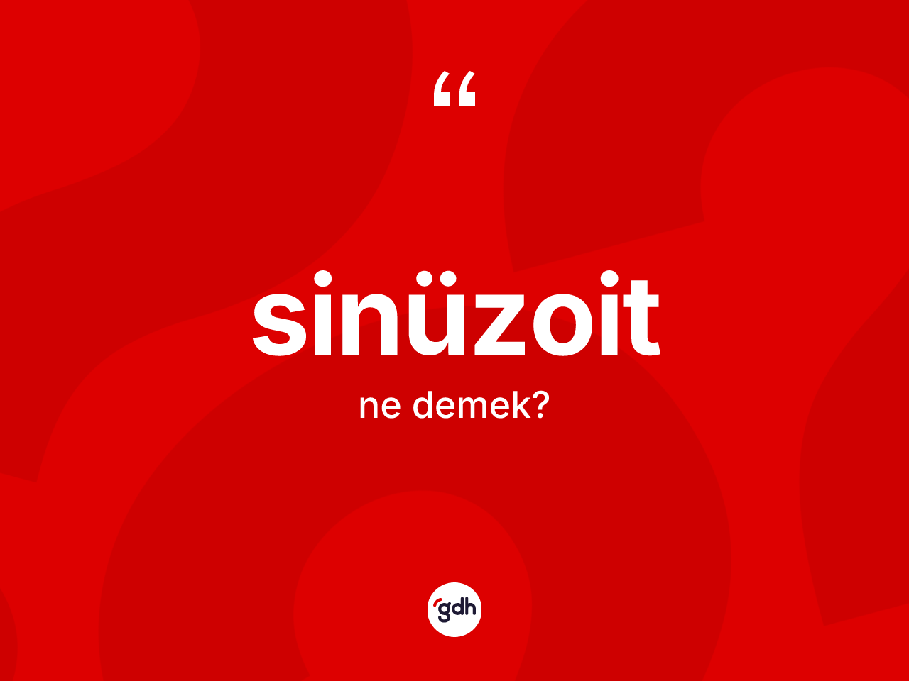 Sinüzoit kelimesinin anlamı nedir? Sinüzoit kelimesinin TDK'ya göre açıklaması nedir?