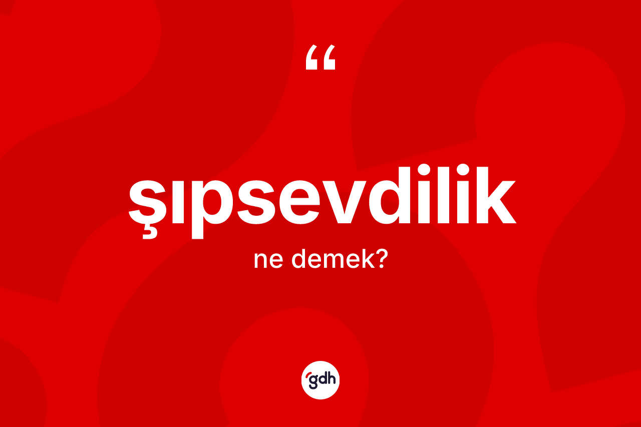 Şıpsevdilik nedir? Şıpsevdiliğin TDK'ya göre anlamı nedir?