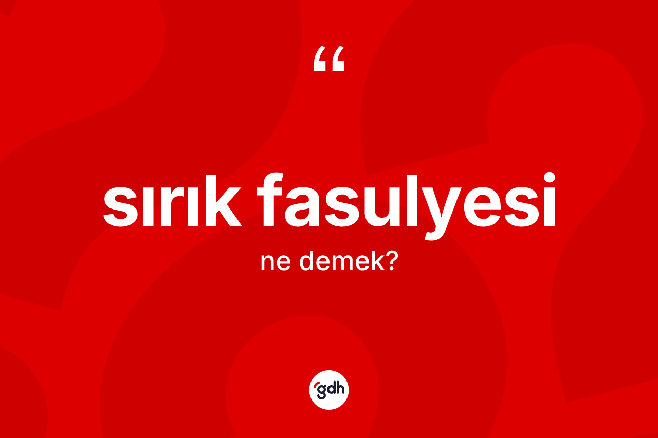 Sırık fasulyesi kelimesinin sözlükteki tanımı nedir?