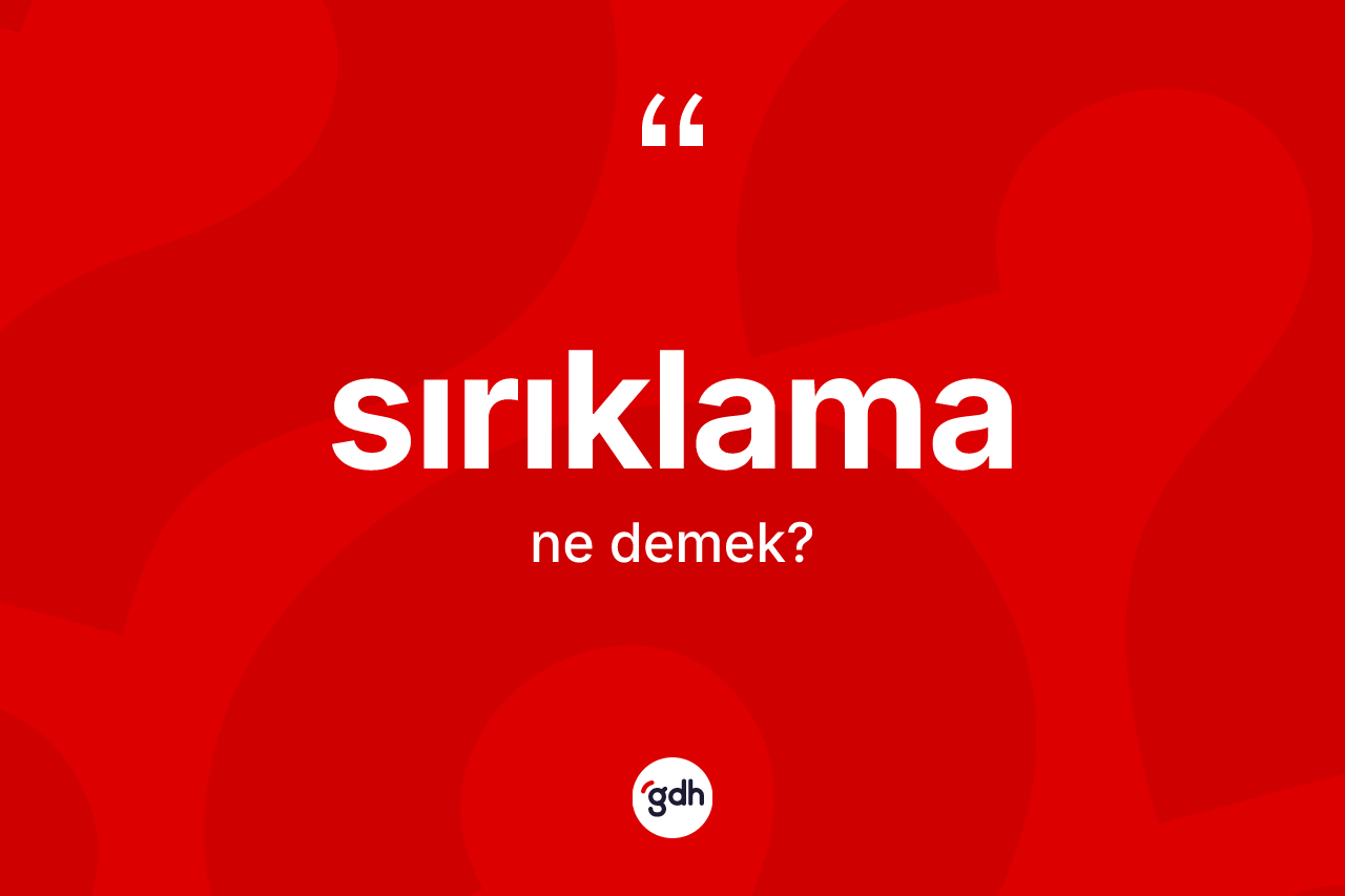 Sırıklama kelimesinin tanımı nedir? Sırıklamanın TDK'ya göre anlamı nedir?