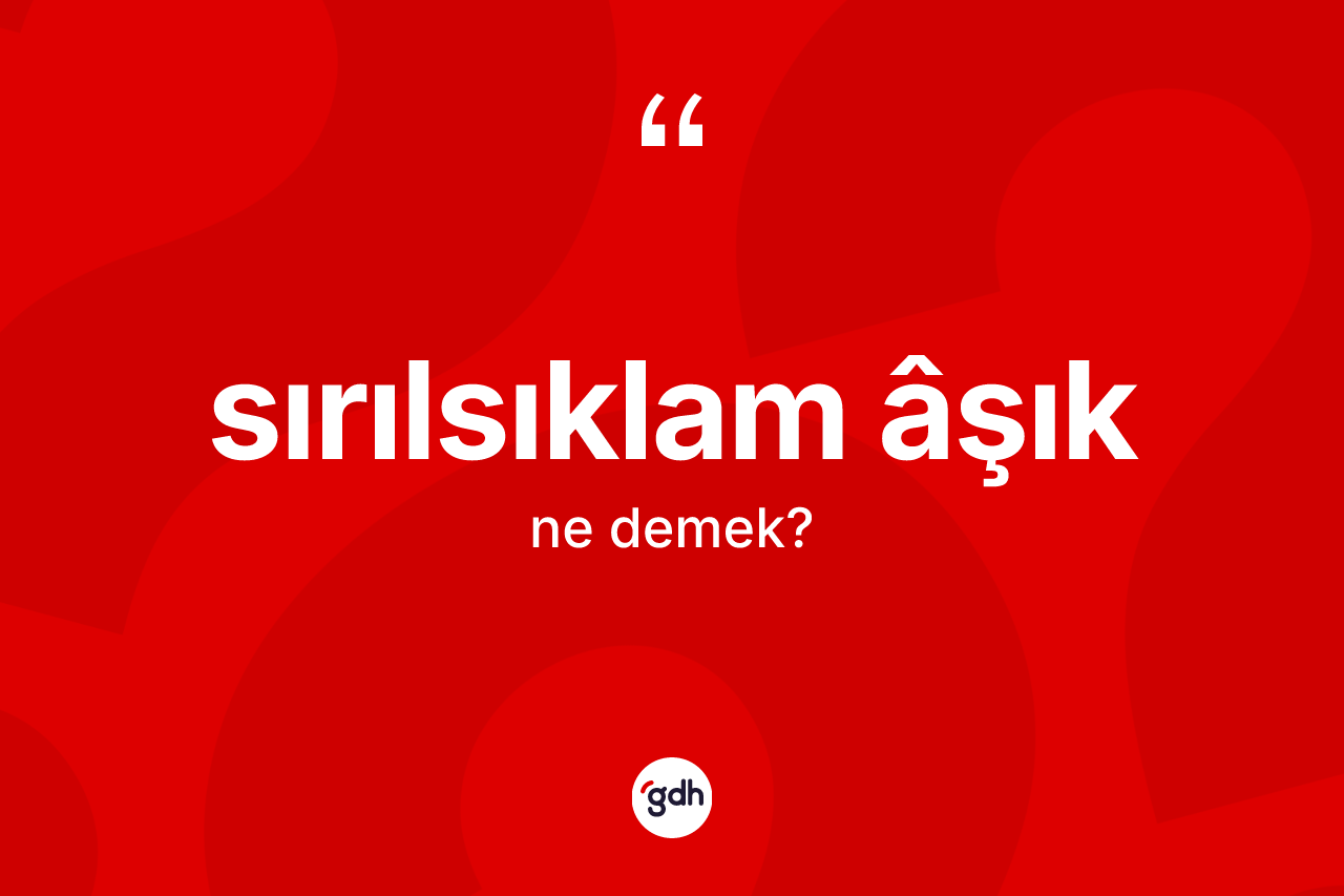Sırılsıklam âşık kelimesinin sözlükteki tanımı nedir? Sırılsıklam âşıkın TDK'ya göre anlamı nedir?