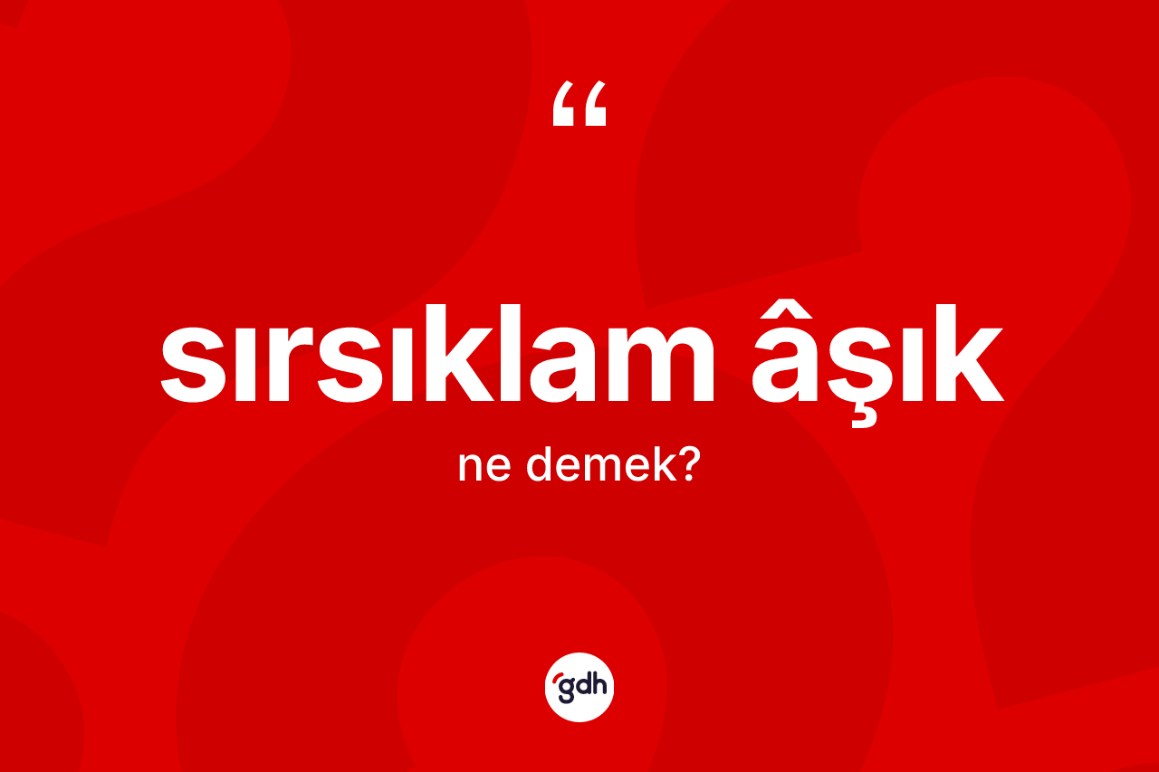 Sırsıklam âşık kelimesinin sözlükteki tanımı nedir? Sırsıklam âşık kelimesinin TDK'ya göre açıklaması nedir?