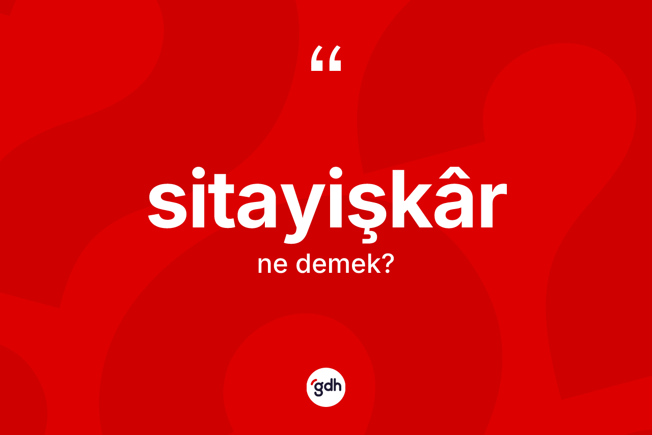 Sitayişkâr ne demek? Sitayişkârin TDK'ya göre anlamı nedir?