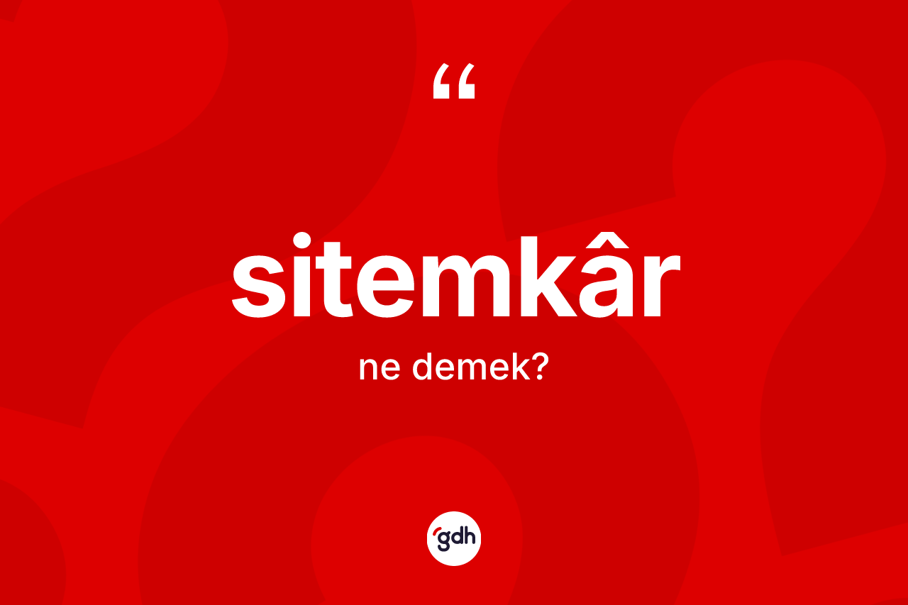 Sitemkâr kelimesinin sözlükteki tanımı nedir? Sitemkârin TDK'ya göre anlamı nedir?