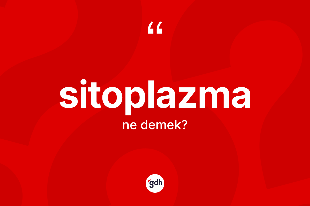 Sitoplazma kelimesinin tanımı nedir?
