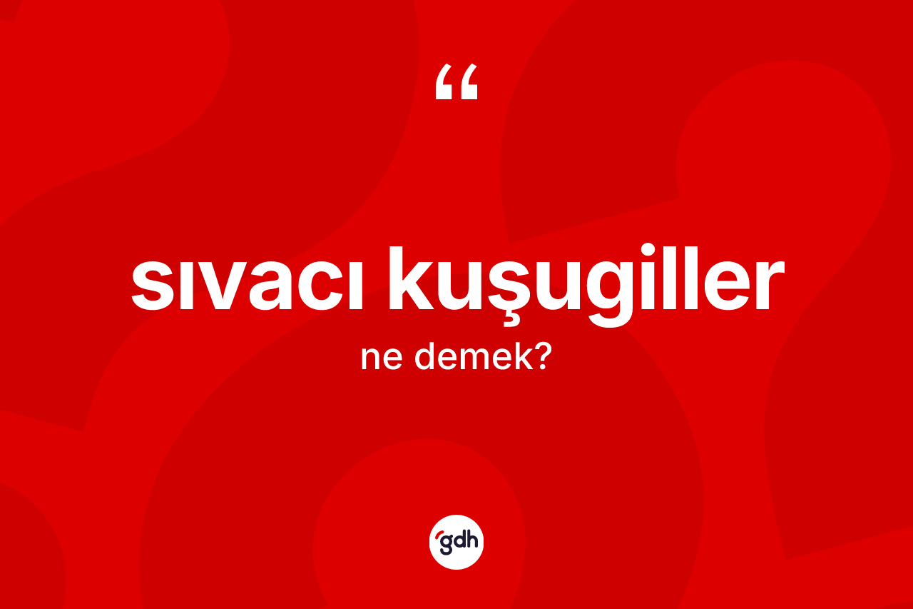 Sıvacı kuşugiller kelimesi ne demek?