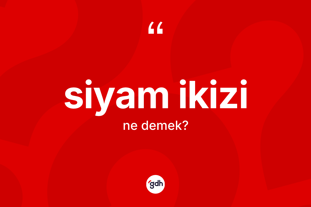 Siyam ikizi kelimesi ne anlama gelir?