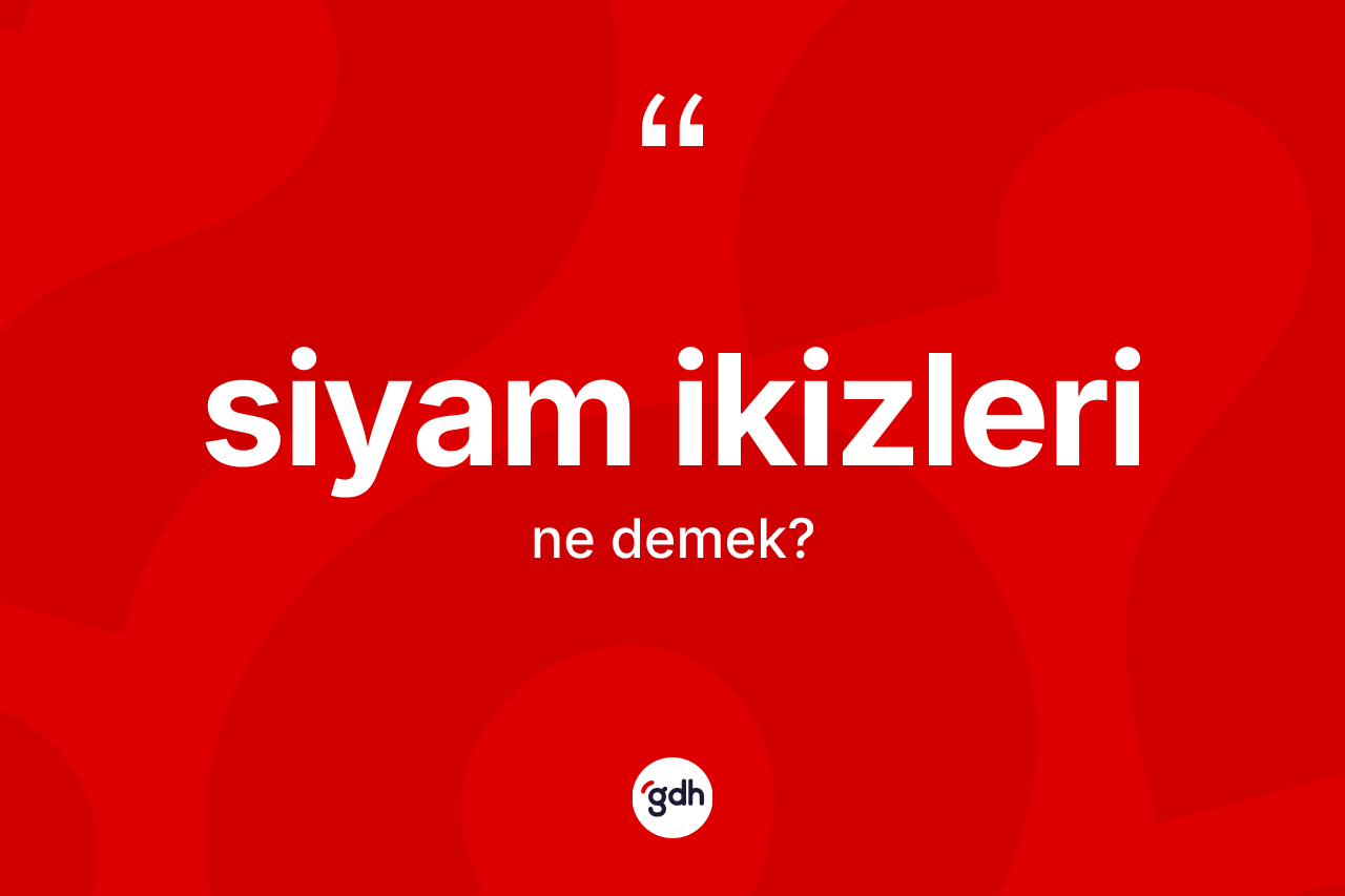 Siyam ikizleri kelimesi ne demek?
